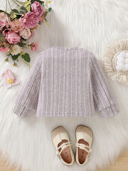 Baby Girls Casual Knit Bottoming Shirt Kids Pullover