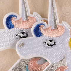 2pcs Unicorn Iron On Patches Sew On Embroidered Applique Repair Patch DIY