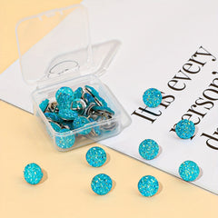 30pcs Diamond Push Pins Glitter Rhinestone Thumb Tacks for Office Wall