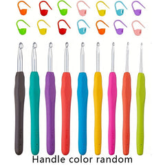 Crochet Kit: 9 Hooks, 14 Markers - Crocheting Tool Set