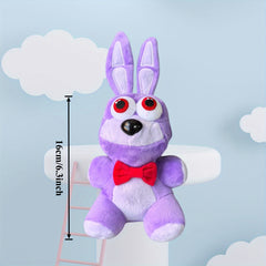 Plush Rabbit Toy Red Bow Tie Soft Purple Stuffed Animal Perfect Home Decor