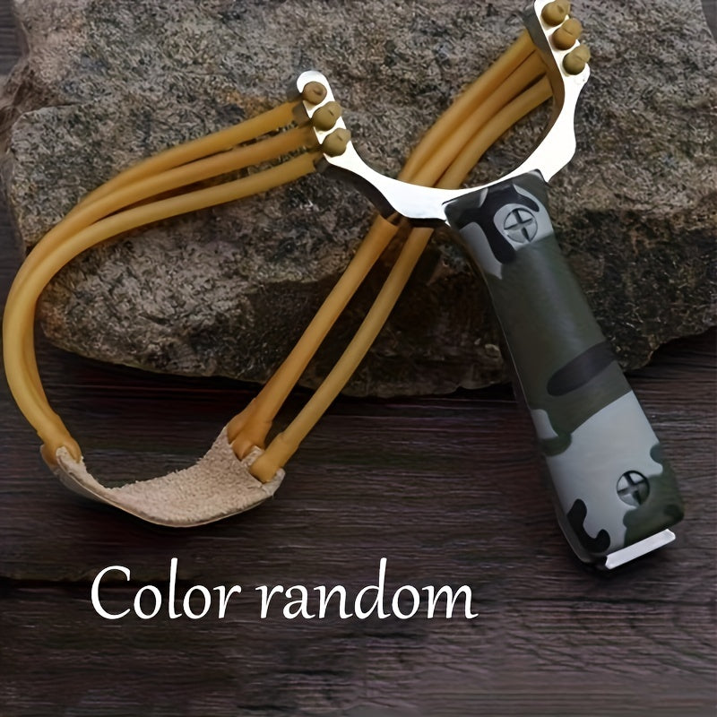 Camo Handle Slingshot for Outdoor Shooting Practice
