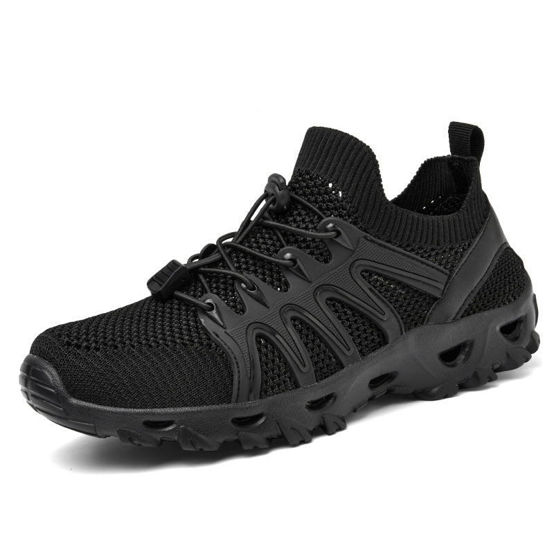 Women's Outdoor Hiking Sneakers Lace Up Flat Sports Shoes