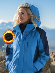 Women's Fleece Hooded Jacket for Hiking and Mountaineering