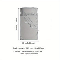 1pc Ultralight Sleeping Bag Liner for Adults - Camping, Travel, Hostels