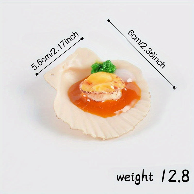 2pcs PVC Garlic Butter Steamed Mussels Realistic Decor