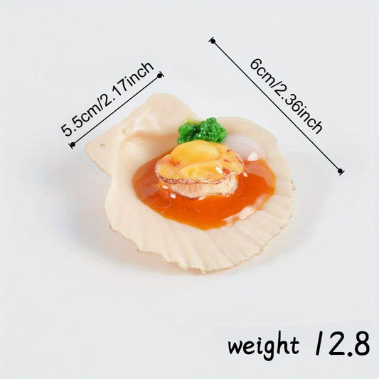 2pcs PVC Garlic Butter Steamed Mussels Realistic Decor