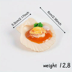 2pcs PVC Garlic Butter Steamed Mussels Realistic Decor
