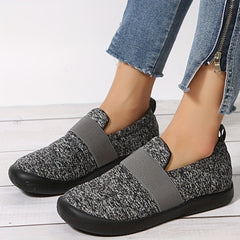 Women's Colorblock Mesh Slip On Sneakers Lightweight Outdoor Walking Shoes