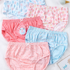 Girls Cartoon Sheep Flowers Heart Shortie Brief Set