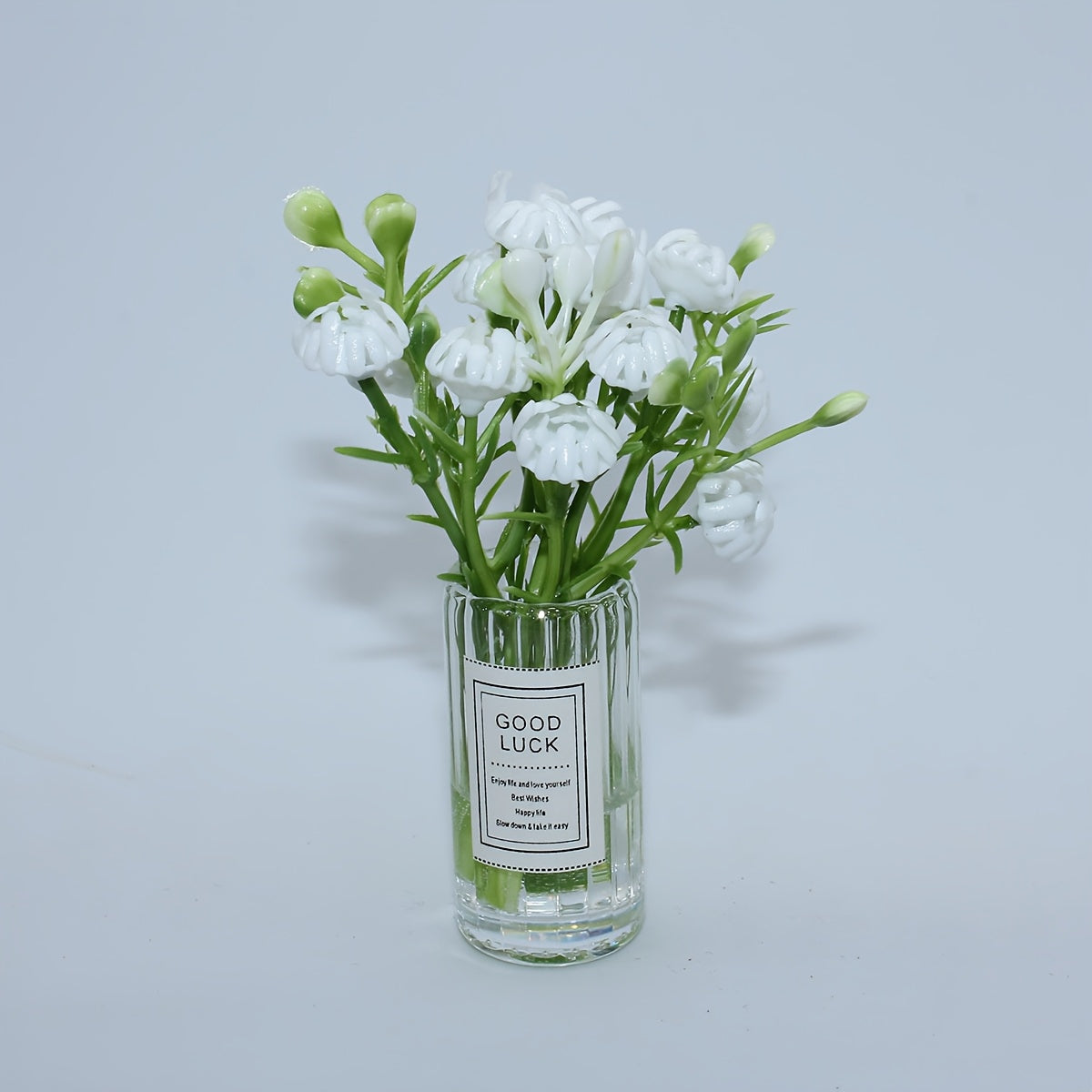 Mini Jasmine Vase for Dollhouse 1:12 Scale Decor Accessory