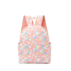 Pink Love Children's Backpack Large Capacity