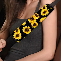 Sunflower Car Seat Belt Cover Soft Safety Shoulder Pad Protector