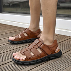 Men's Lightweight Open Toe Strap Sandals Soft Sole Anti skid Beach Sandals
