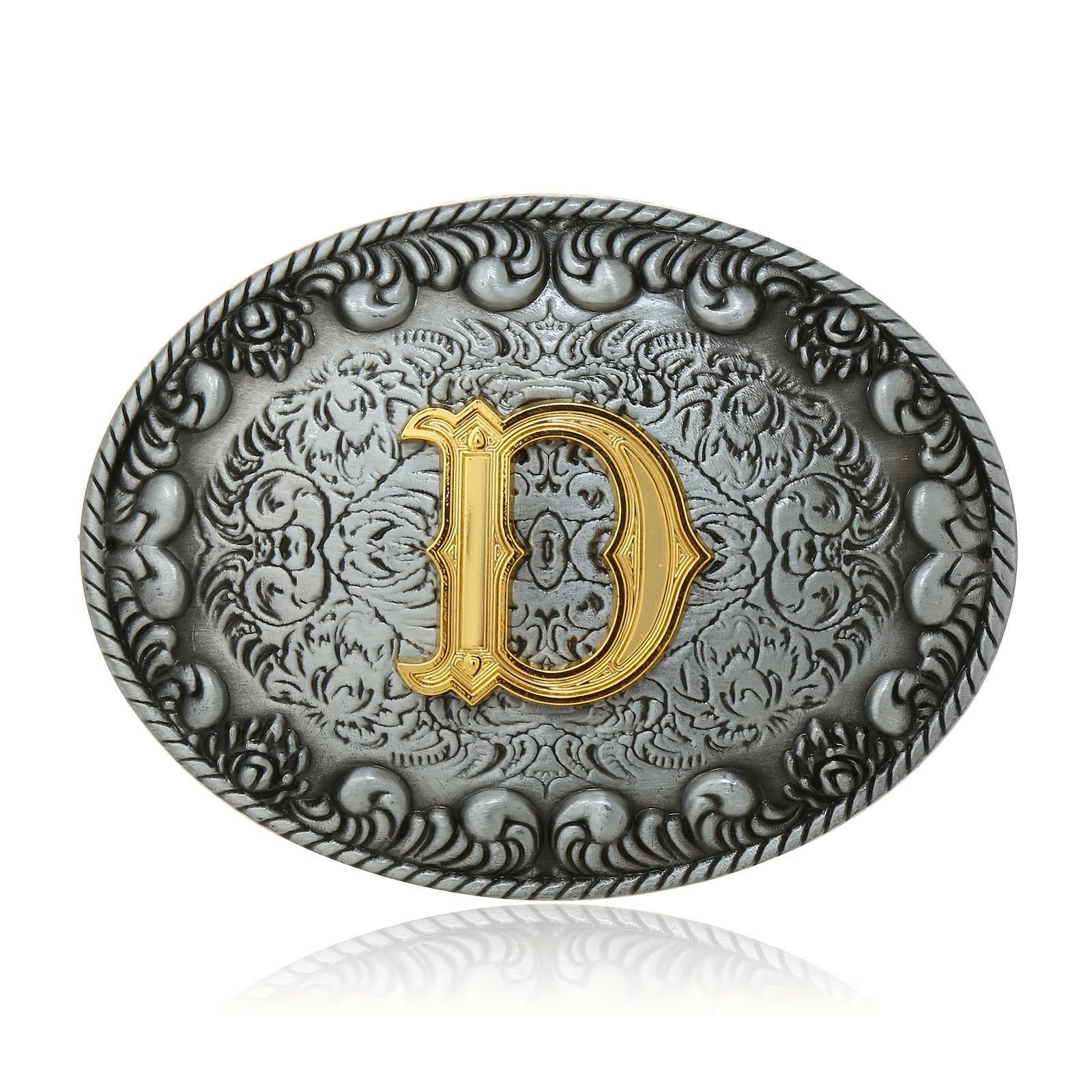 26 Initial Letters Family Name Denim Stunt Belt Buckle