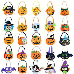 Halloween Witch Pumpkin Tote Bag Party Candy Bag