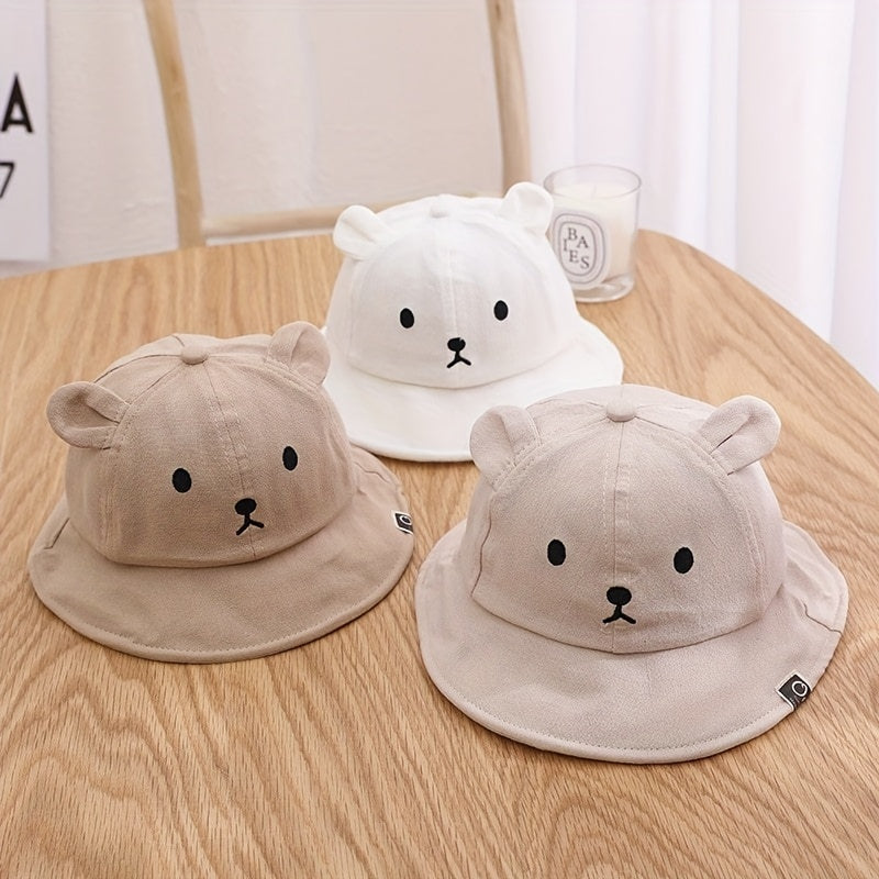Baby Bear Ear Bucket Hat Fisherman Hat Sunscreen Cap