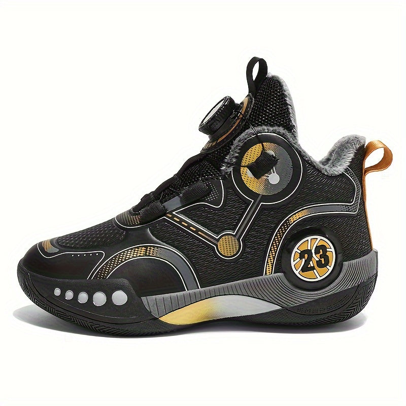 Boy's Rotating Buckle Basketball Shoes