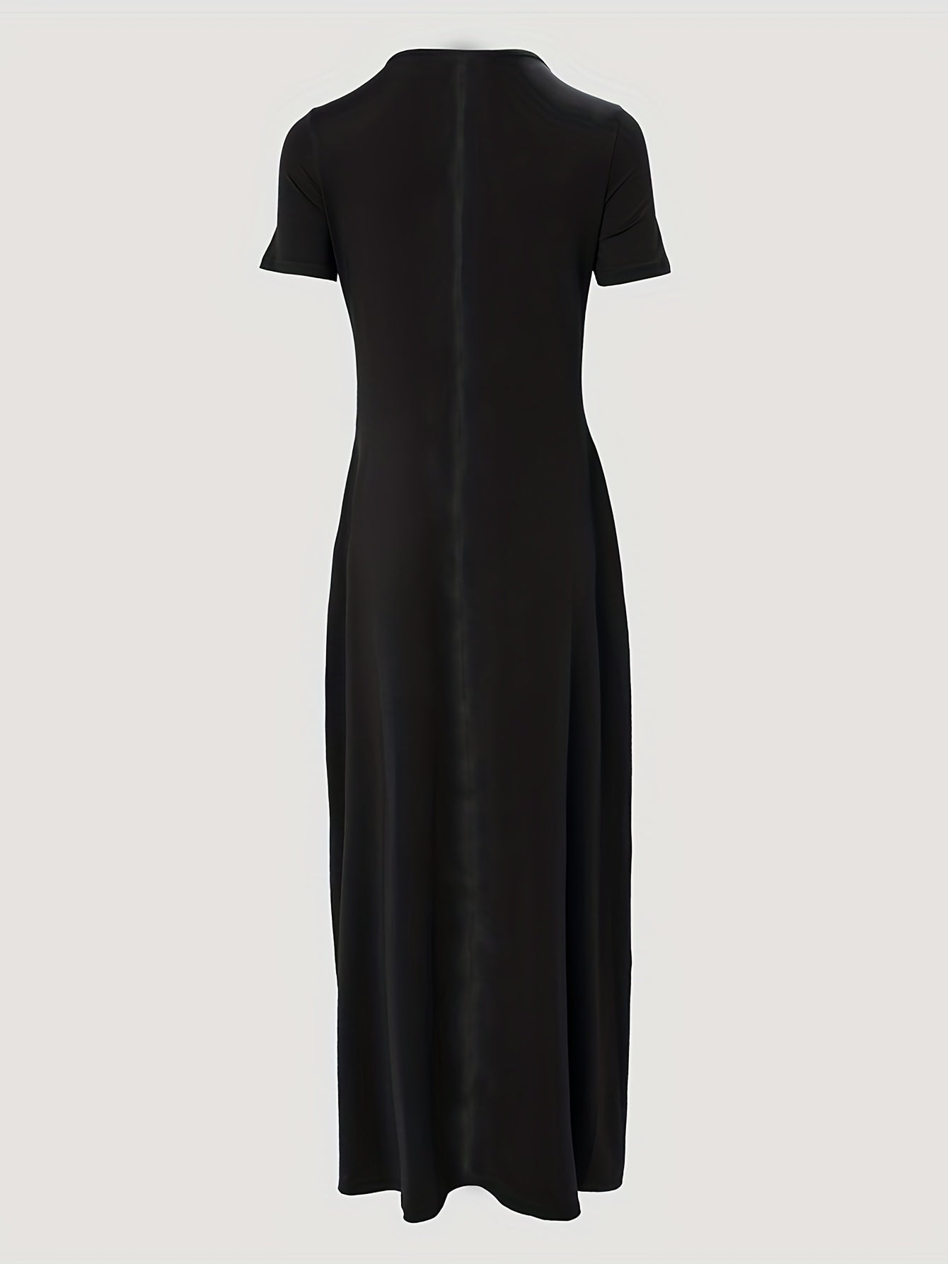 Slogan & Figure Print Maxi Dress With Pockets