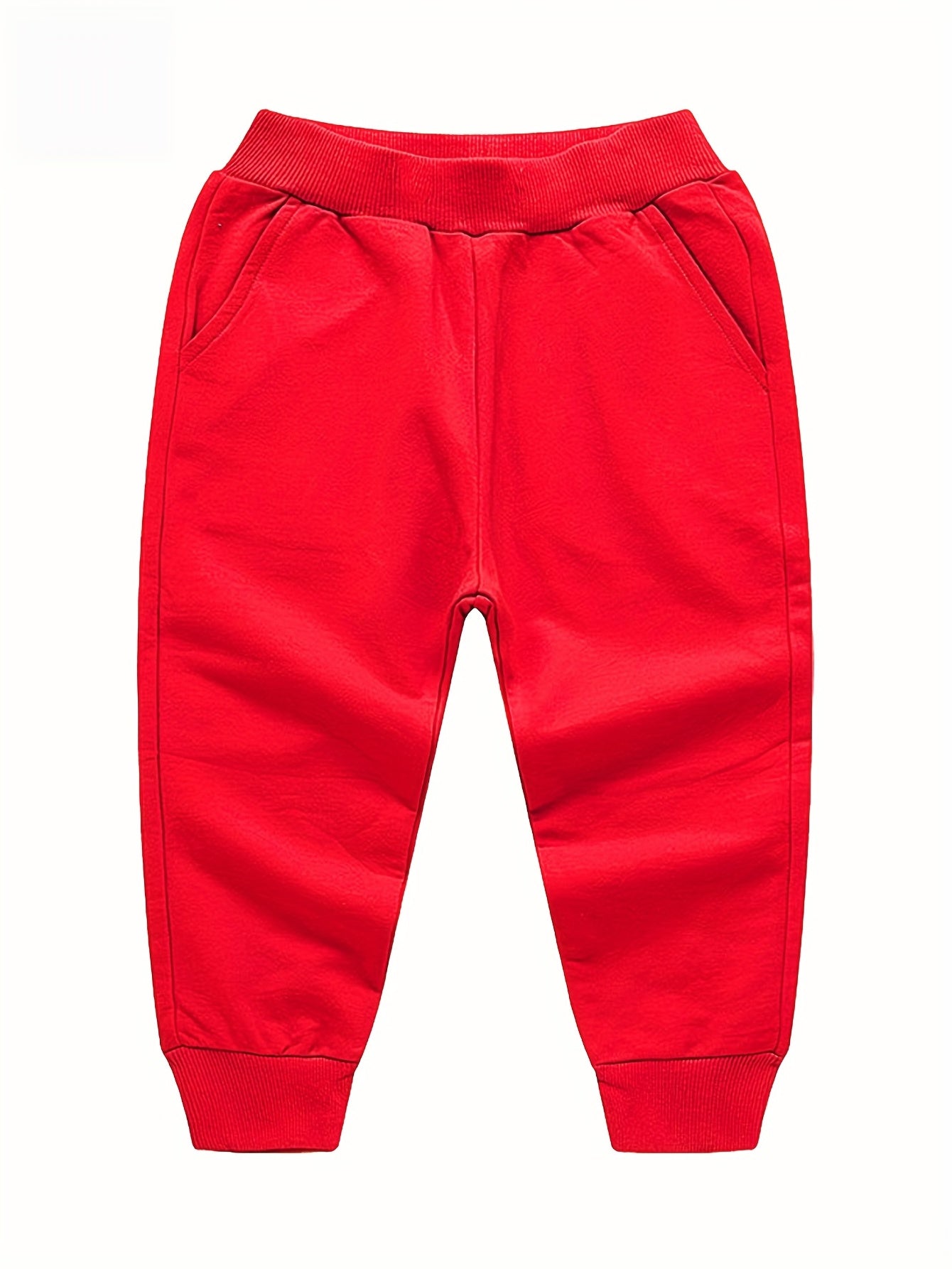 Boys Active Cotton Sweatpants Elastic Waist Sports Pants