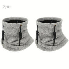 2pcs Unisex Neck Gaiters Windproof Balaclavas for Outdoor Cycling Brown