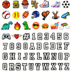 60pcs Sports Charms for Shoe Decoration Baseball Hockey Softball Soccer Football