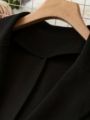 Lace Sleeve Lapel Collar Blazer