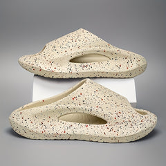 Men's Slide Slippers Open Toe Shoes for Indoor Outdoor Beach Shower