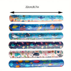 12pcs Marine Animal Theme Bracelets - Underwater World Dolphin Shark Ocean Party