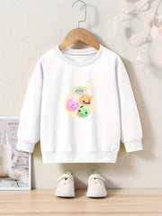 OERYUI Kids Happy Dongzhi Festive Print Sweatshirt