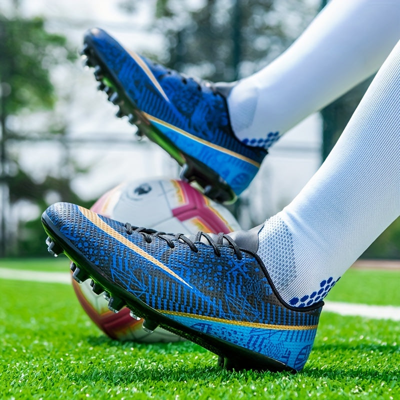 Youth AG Soccer Shoes Spike Anti-Skid Breathable Training Football Cleats