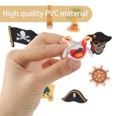 8 PCS Pirate Cartoon Shoe Charms for Clogs DIY Shoes Accessories