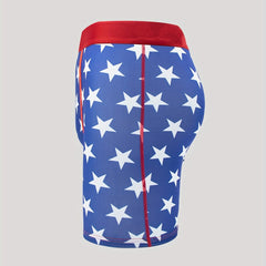 Men's Star Pattern Boxer Shorts with Elastic Waistband