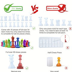 Chess Molds For Resin Casting with Full Size Board