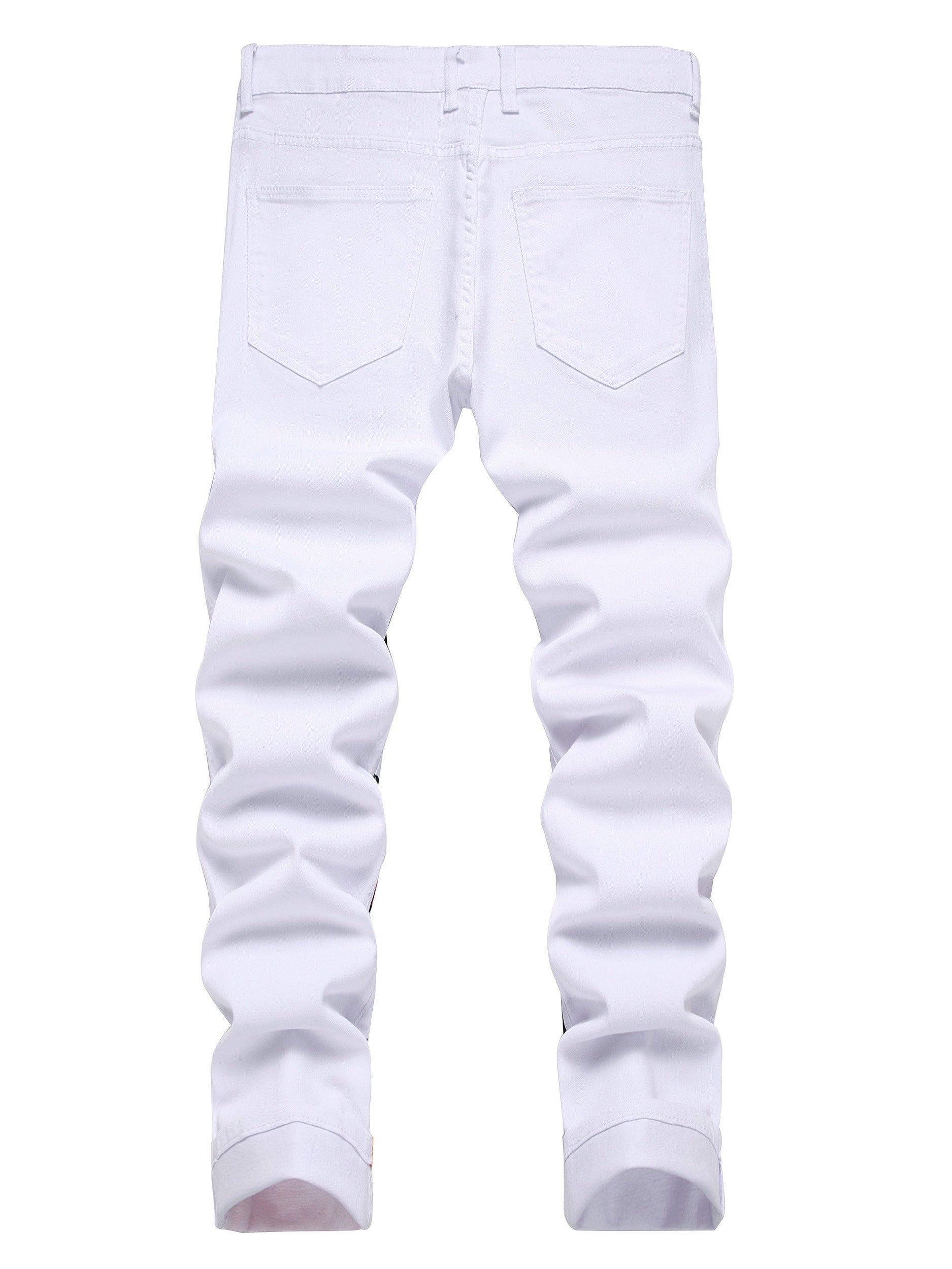 Men's Casual Graffiti Print Skinny Jeans Medium Stretch