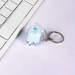 Cartoon Pearl Milk Tea Keychain Bag Pendant