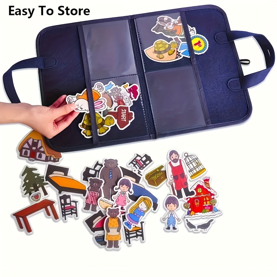 Interactive Learning Felt Board with 4 Themed Stories