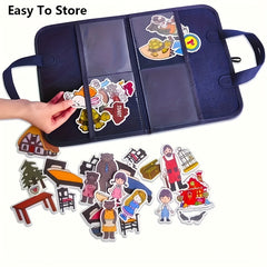 Interactive Learning Felt Board with 4 Themed Stories