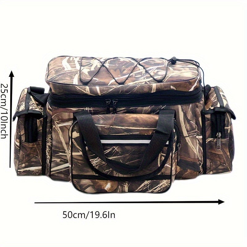 Large Capacity Fishing Bag Camouflage Crossbody Bag