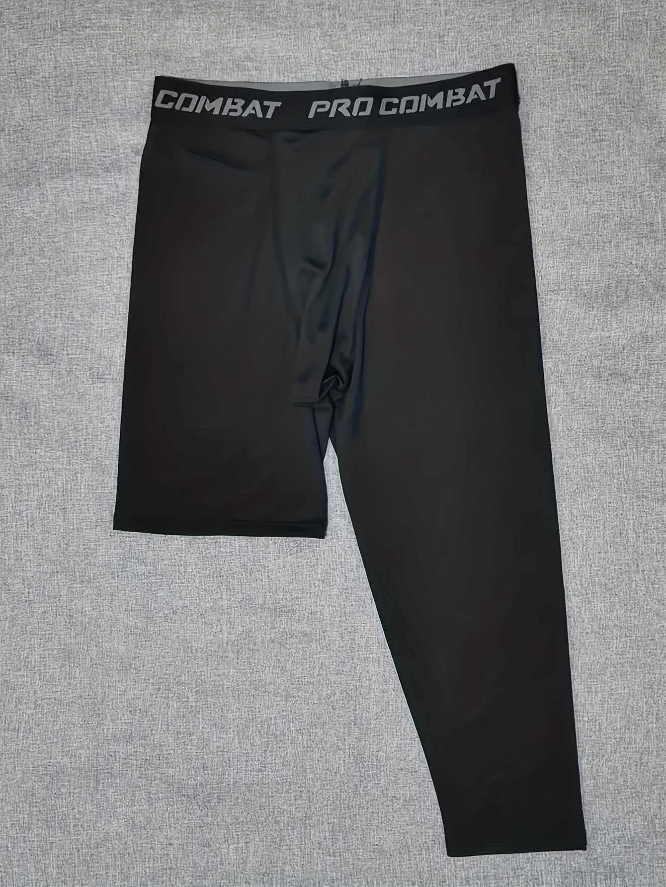 Men's Asymmetric Compression Pants 3pcs Set Quick Dry Leggings for Fitness