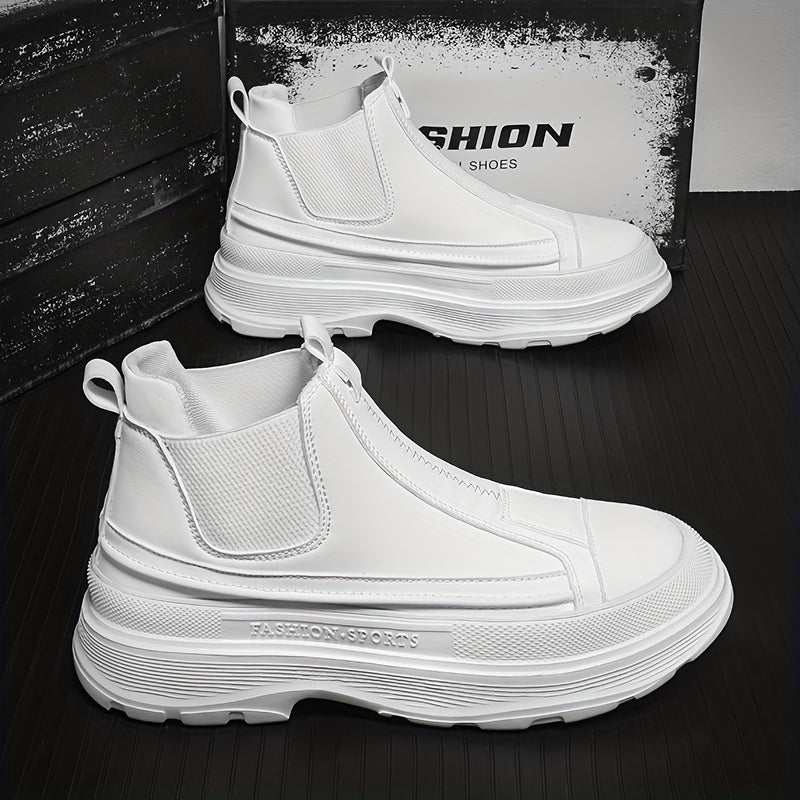 Men's Platform Slip on Boots Casual Shoes Slip Resistant Outsole