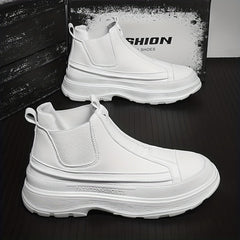 Men's Platform Slip on Boots Casual Shoes Slip Resistant Outsole