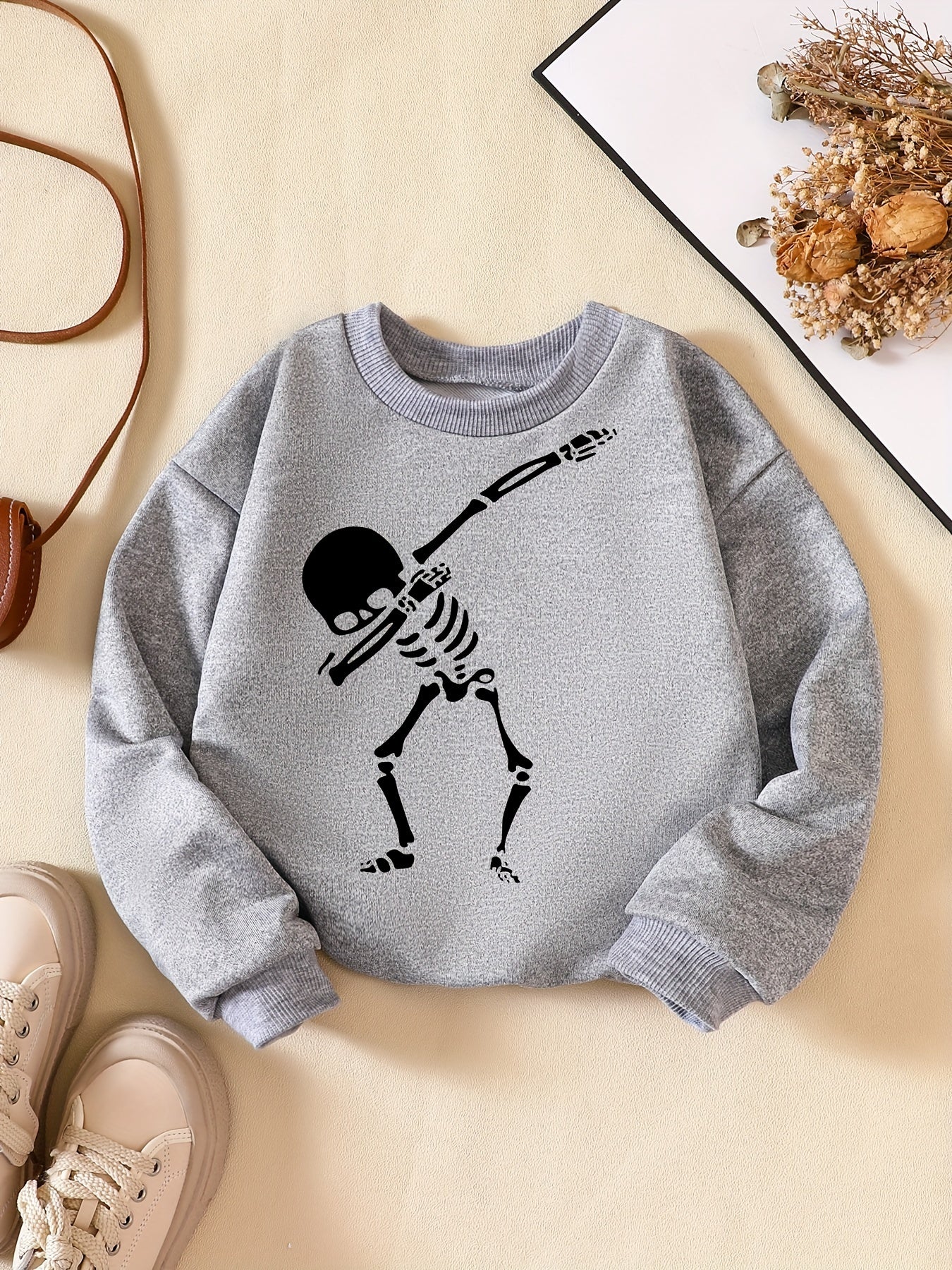 Girls' Dancing Skeleton Sweatshirt for Halloween Party
