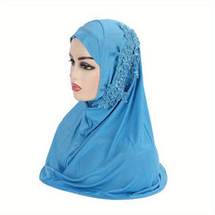 Girl's Lace Brim Headscarf for Daily & Leisure