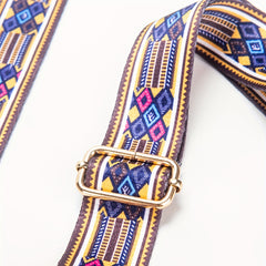 Boho Adjustable Shoulder Strap Geometric Pattern Replacement Belt Purse