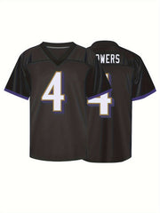 Men's Football Jersey V Neck Short Sleeve Uniform Shirt Breathable