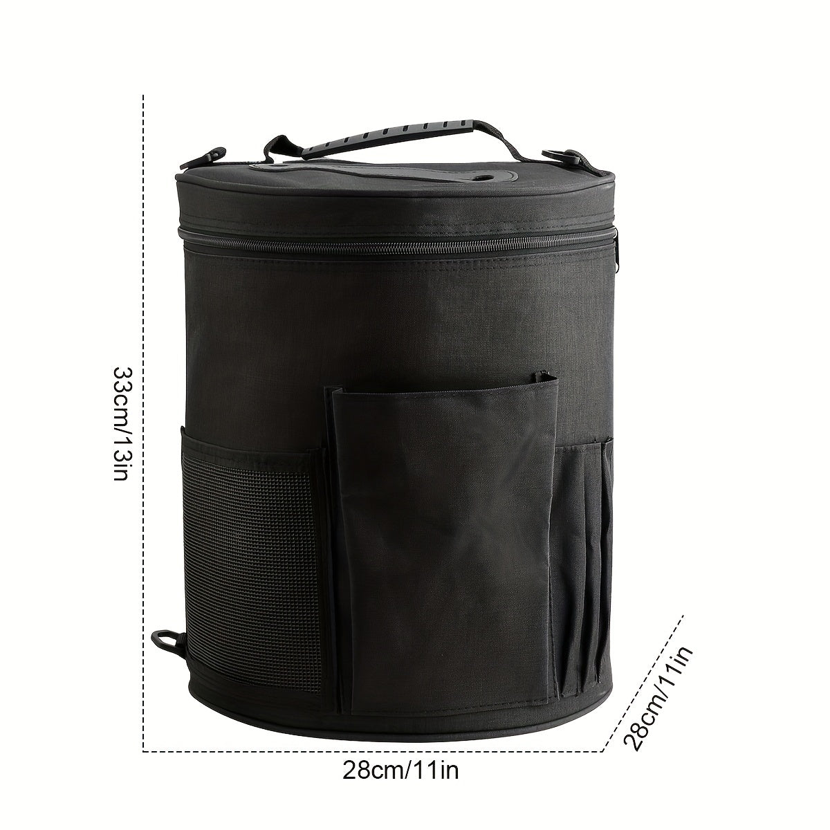 Large Capacity Yarn Storage Bag Barrel Shaped Knitting Organizer Bag