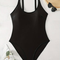 One Piece Swimsuit Women's Scoop Neck Bathing Suit