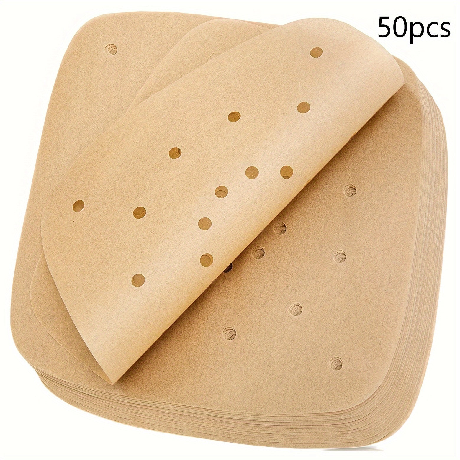 50pcs Silicone Paper Baking Paper Square Air Fryer Absorbing Paper