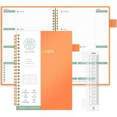 Undated Weekly Planner with Habit Tracker Spiral Notebook